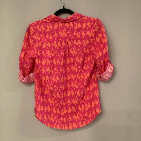 Vineyard Vines Women’s Linen/Viscose Parrot Blouse in Size 0. - Picture 2 of 7